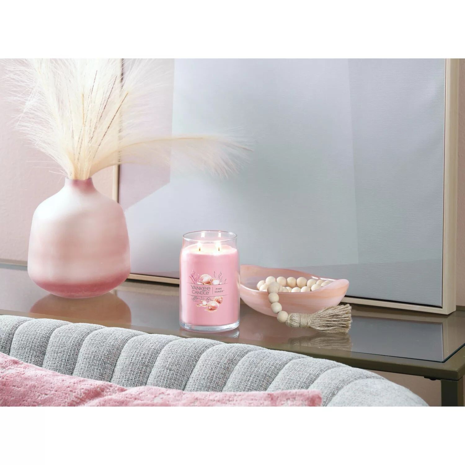 

Yankee Candle Pink Sands, 20 унций. Фирменная большая банка для свечей