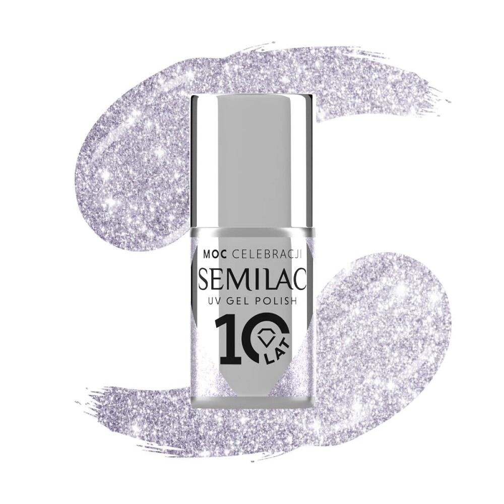 

Гибридный лак для ногтей Semilac Limited Edition, 461 Hollywood Silver