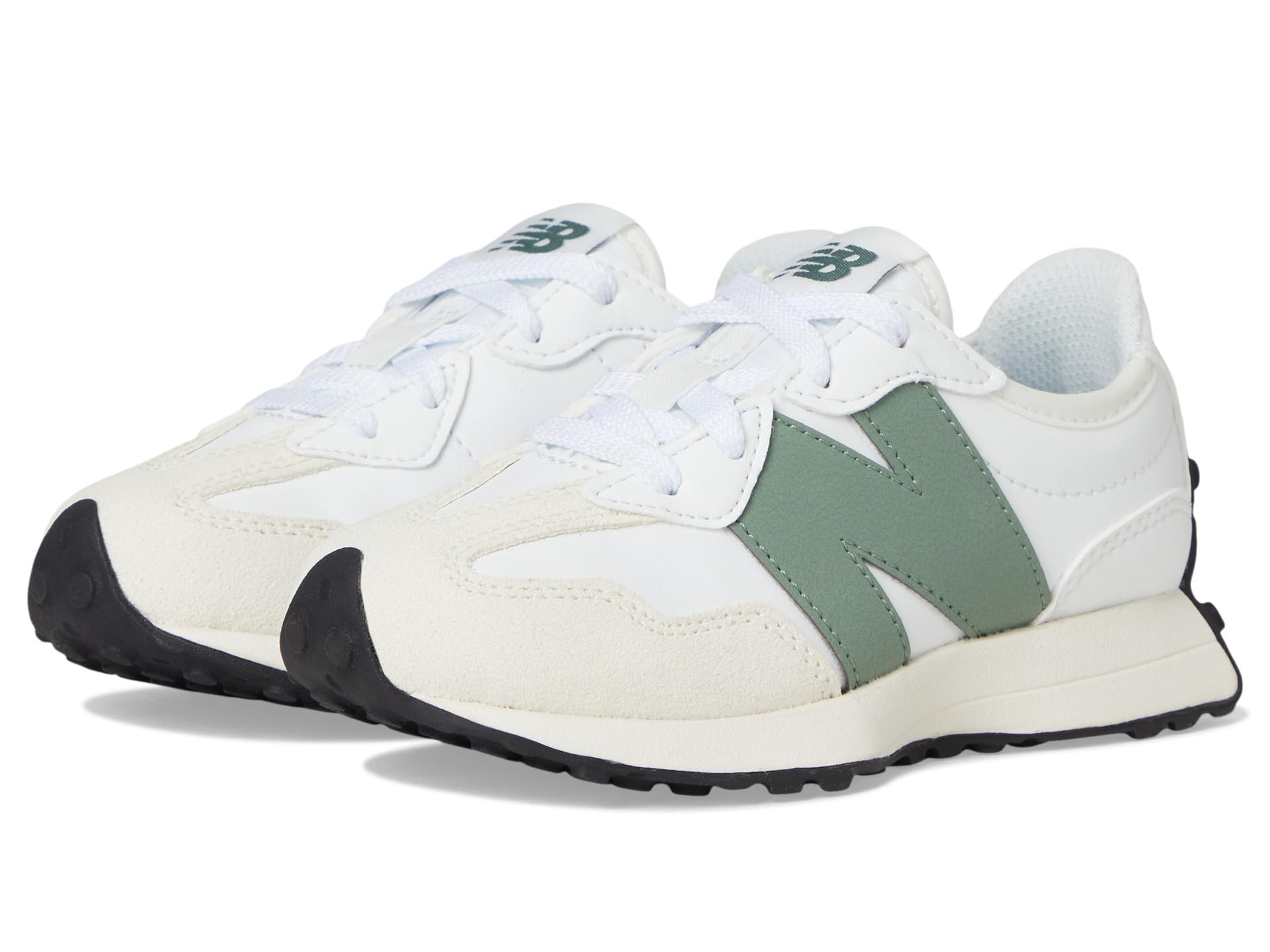 

Кроссовки New Balance Kids 327, цвет White/Dark Juniper