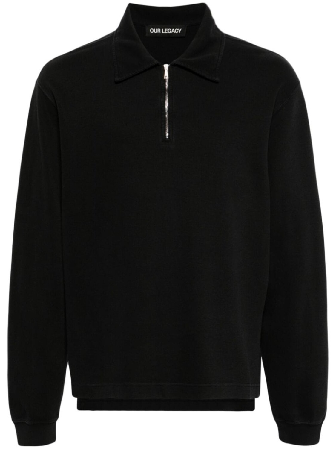 

OUR LEGACY half-zip cotton sweatshirt, черный