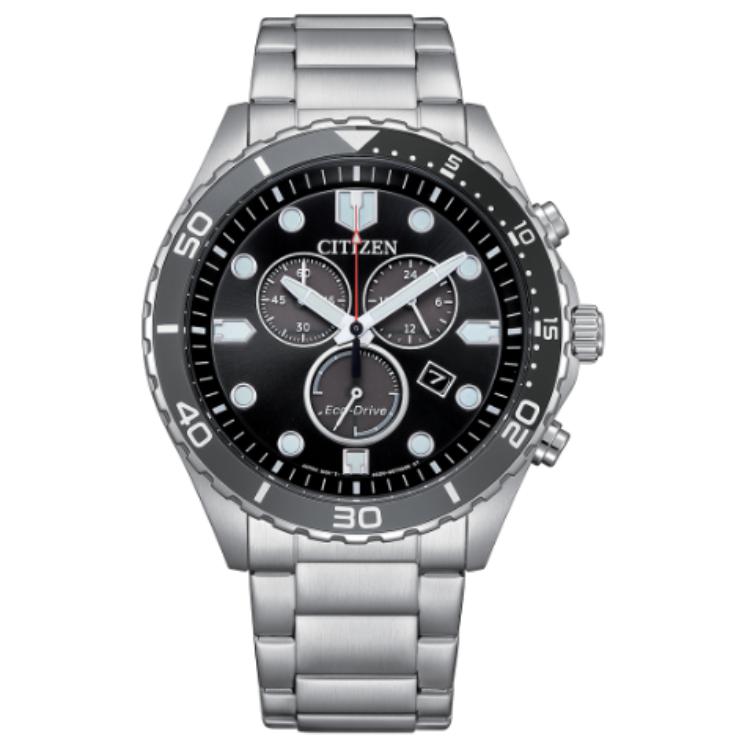 

Мужские наручные часы с автоподзаводом и кварцевым механизмом, стальной браслет, 43 мм, черный циферблат CITIZEN, черный Dial