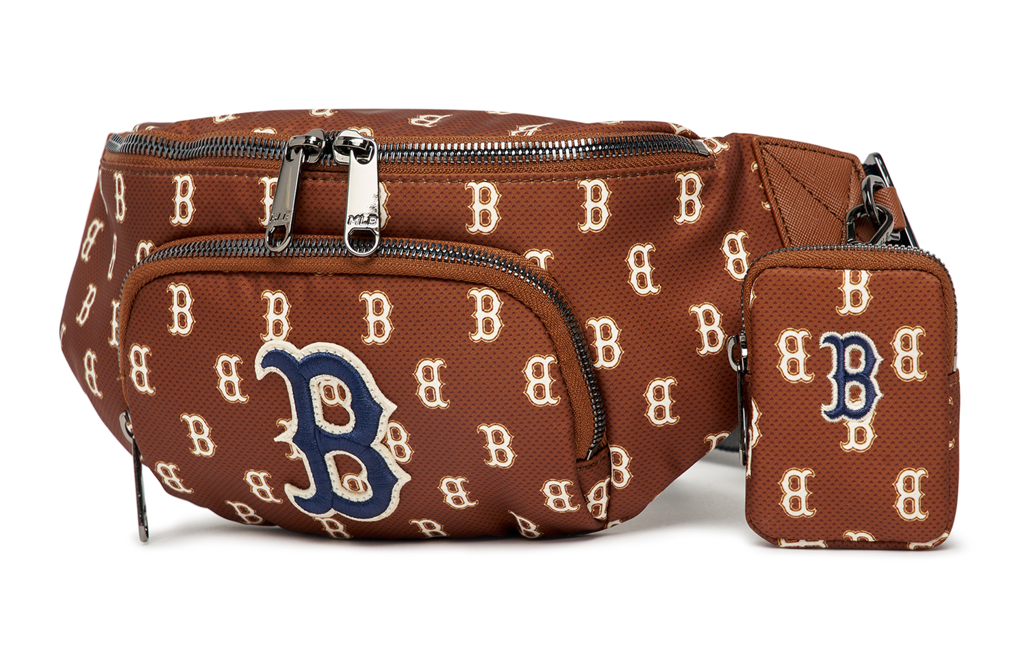 

MLB Монограмма Коллекция Полиэстер Комбинированная Сумка Нагрудная Сумка Поясная Сумка Классическая Унисекс Коричневый, Brown