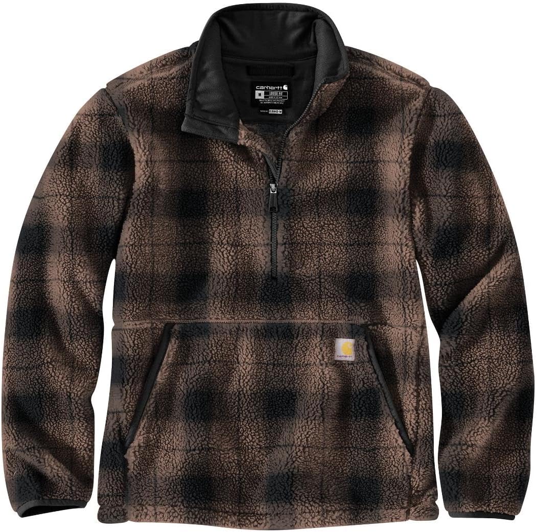 

Carhartt мужская свободная флисовая толстовка, Sepia Ombre Plaid