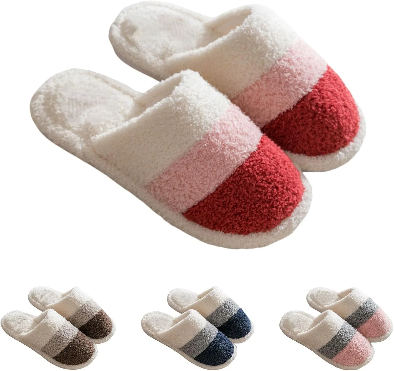 Hausschuhe Herren Bequem,Hausschuhe Herren Wildleder Gästehausschuhe Fashion Filzpantoffeln Mehrfarbig Hüttenschuhe Rutschfeste Тапочки Weichen Sohlen Hauspantoffeln Unisex Pantoffeln Lässige Generisch, Marine — фото 4