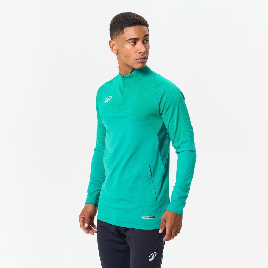 

KIPSTA Футбольная толстовка с застежкой-молнией 1/2 - CLR Club зелёный