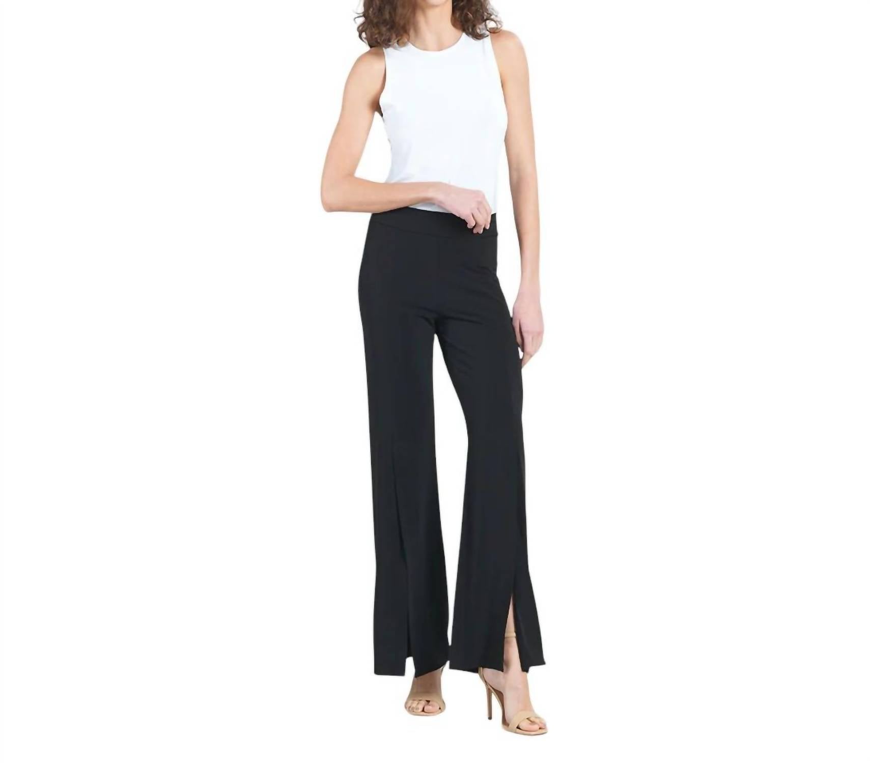 

Брюки Kick Front High Slit Pant черного цвета CLARA SUNWOO