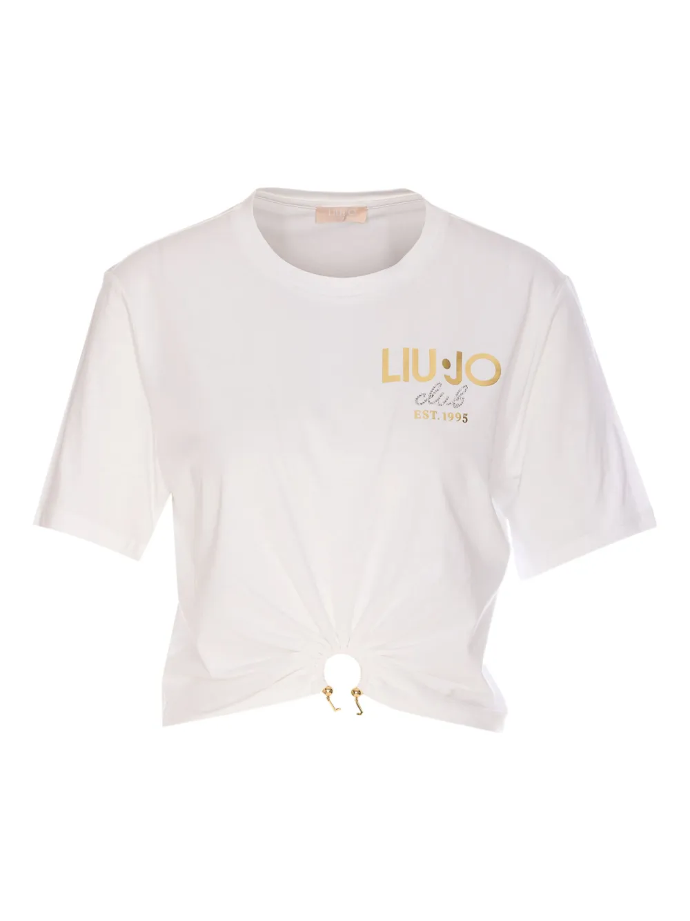 

Укороченная футболка с логотипом LIU JO, белый