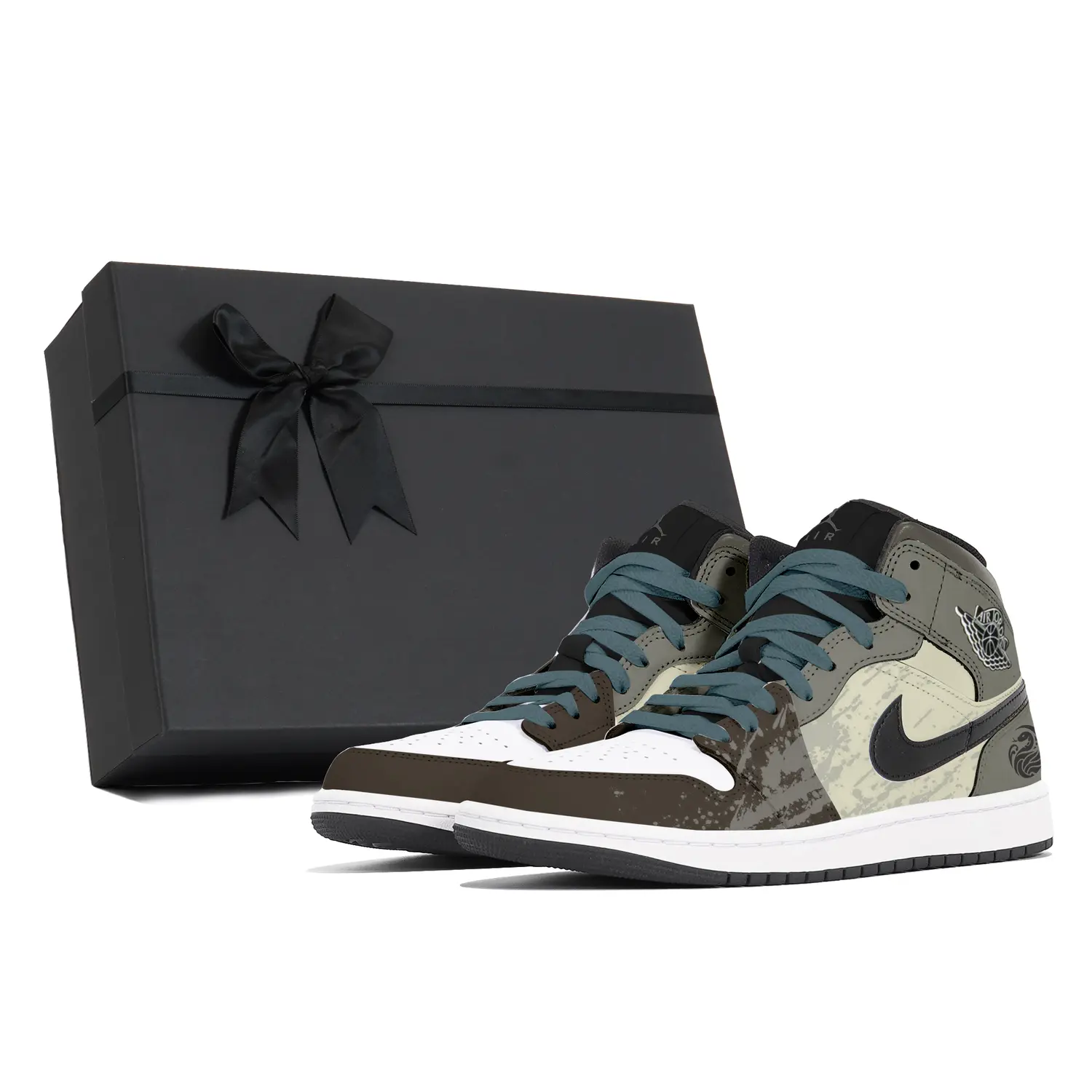 

Jordan Air 1 Dust, Stains, Box устойчивые к истиранию мид-топ винтажные баскетбольные кроссовки мужские brown