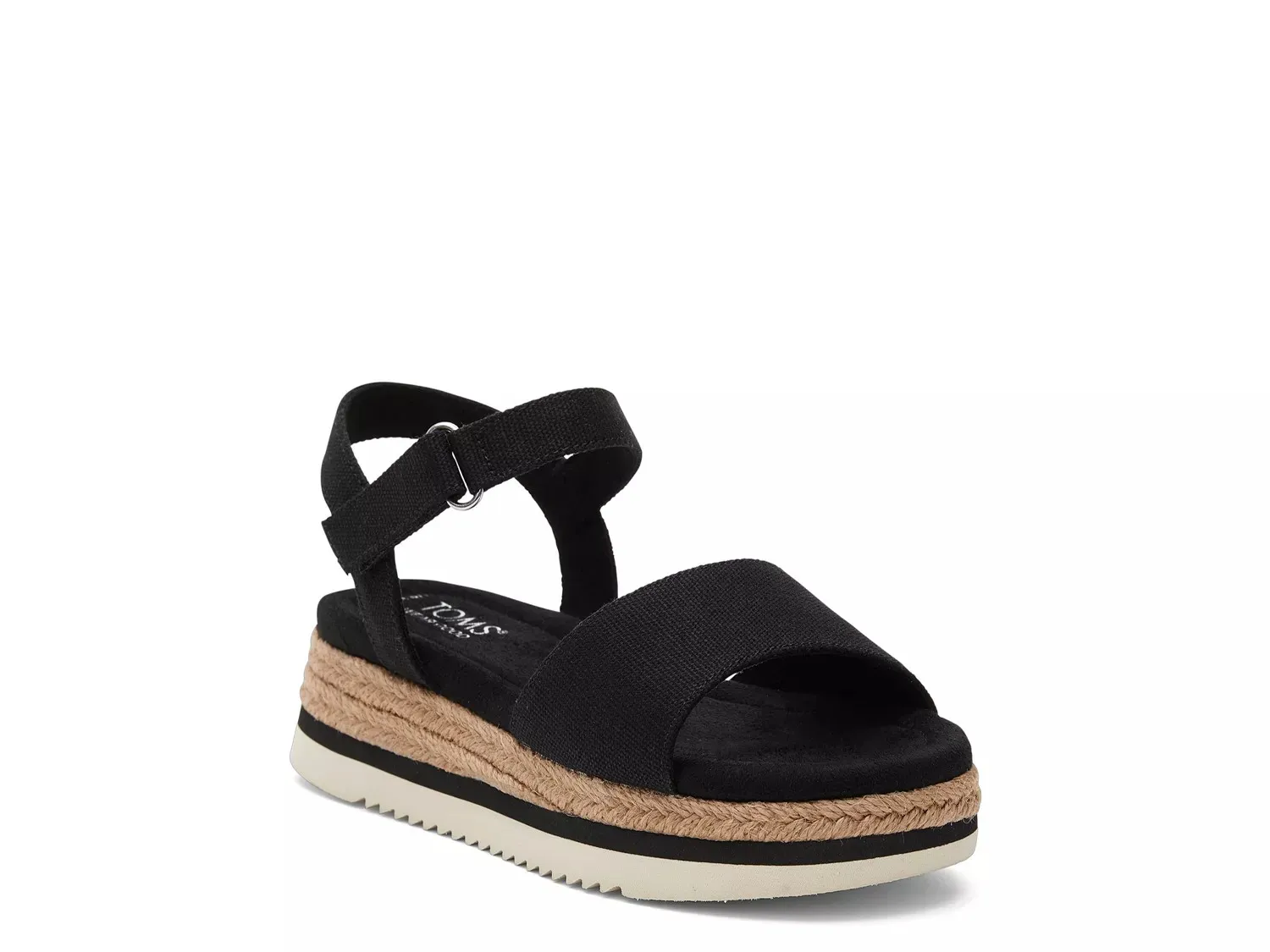 

Сандалии на танкетке эспадрильи TOMS Diana - детские, черные