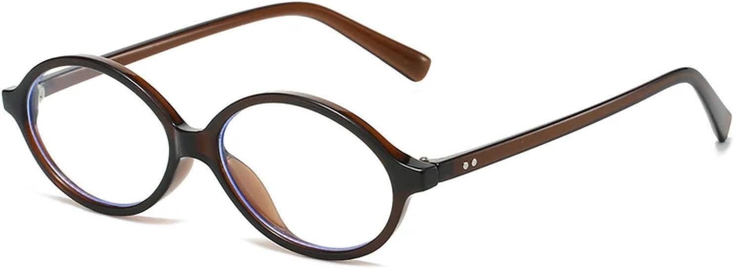 

Модные маленькие овальные солнцезащитные очки для женщин в стиле ретро-панк с заклепками, мужские солнцезащитные очки с защитой от УФ-излучения UV400 TKKTLLT, Brown Clear