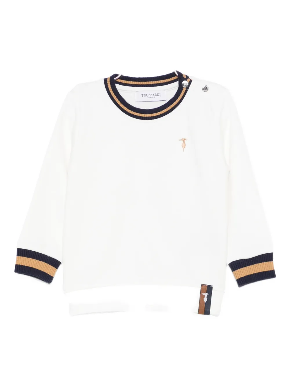 

Толстовка с вышитым логотипом TRUSSARDI JUNIOR, белый