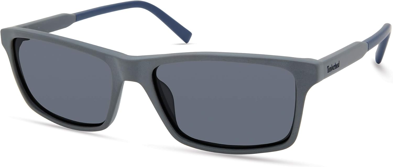 

Timberland мужские TBA9268 поляризованные прямоугольные солнцезащитные очки, Matte Grey