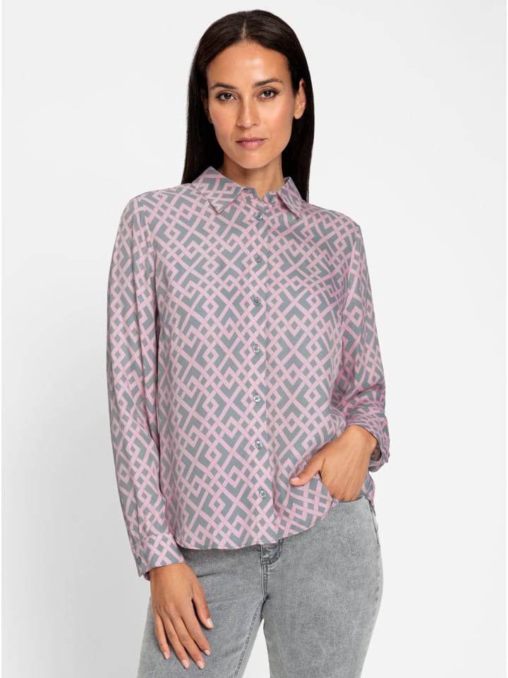 

Heine Рубашка-блузка с принтом серого и светло-розового цвета