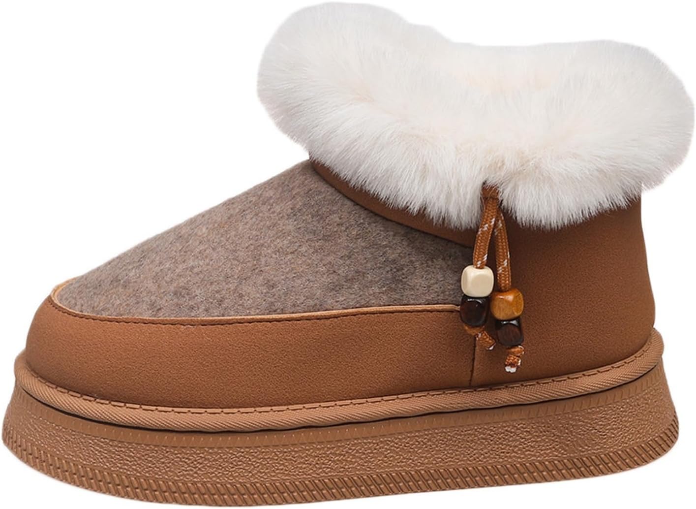 

женские зимние ботинки с меховой подкладкой Rianclud, коричневый