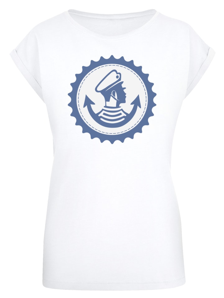 

Футболка с удлиненными плечами Knut and Jan Hamburg белого цвета F4NT4STIC, Белый, Футболка с удлиненными плечами Knut and Jan Hamburg белого цвета F4NT4STIC