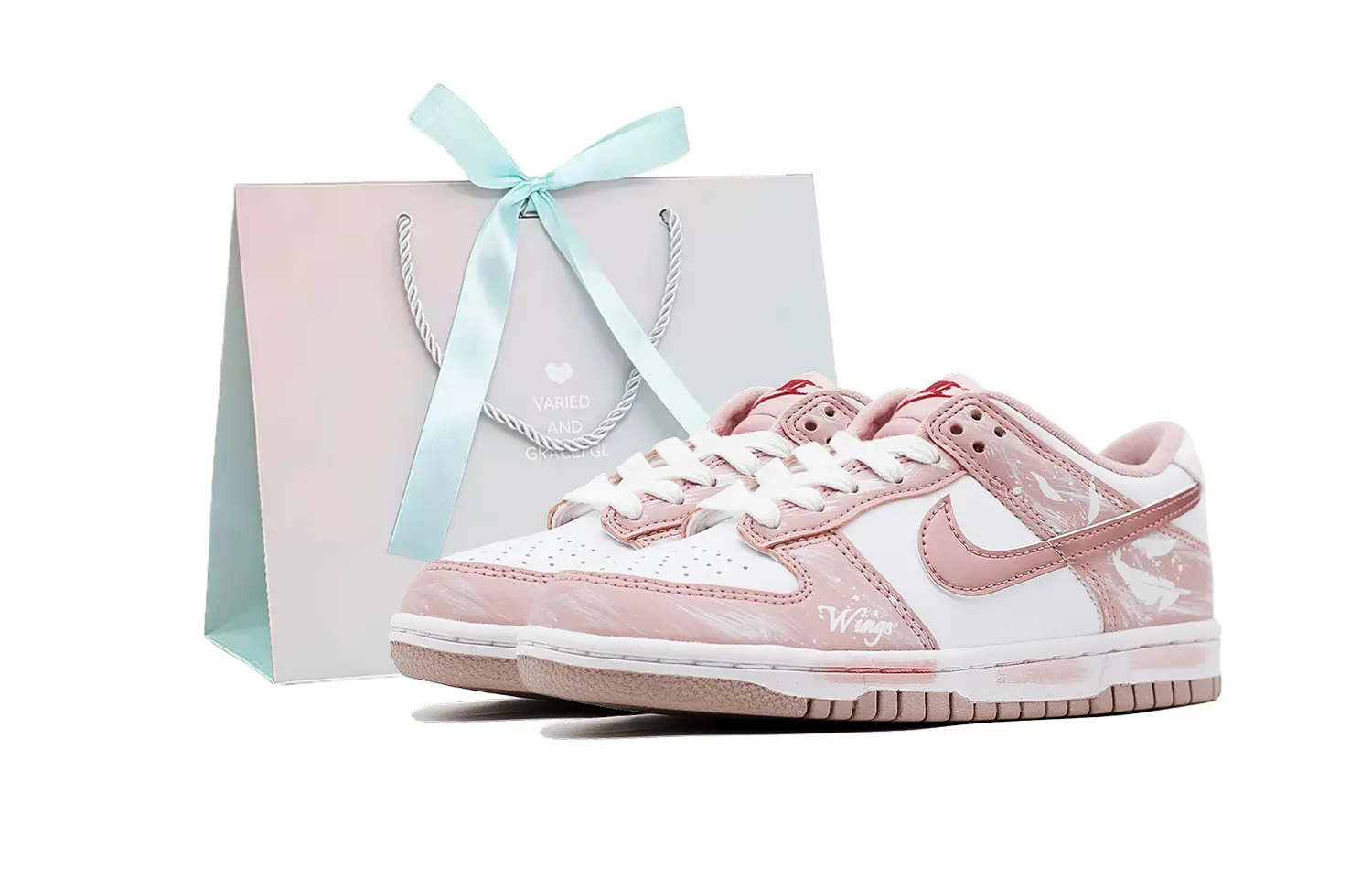 

Детские кроссовки для скейтбординга Dunk Velvet Low Top для подростков Nike, розовый