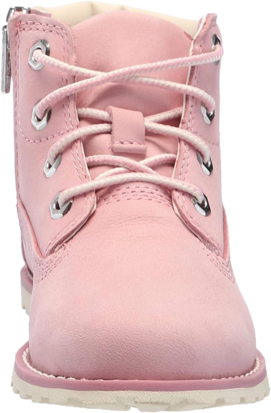 Детские ботинки Timberland Pokey Pine Mid Boot с боковой застежкой-молнией, Pink Nectar — фото 2