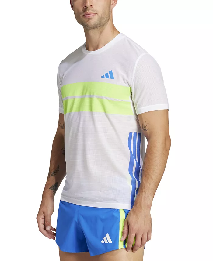 

Мужская футболка Adizero Graphic Slim-Fit adidas, белый