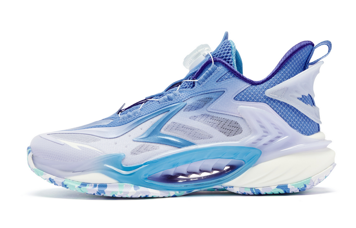 

Баскетбольные кроссовки Shark Slip с амортизацией, износостойкие, с низким верхом для детей и подростков QIAODAN, синий