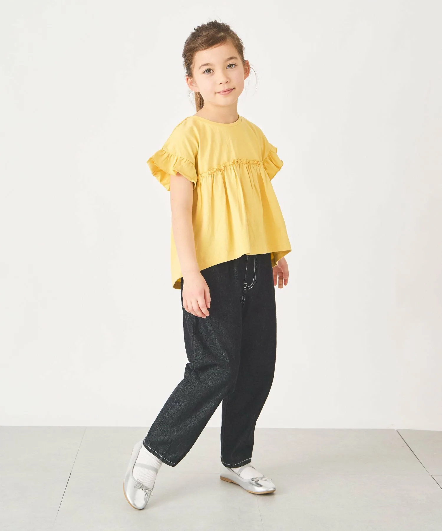 Футболка с дизайном «переключатель на груди» Ever Closet, Cream Yellow — фото 2