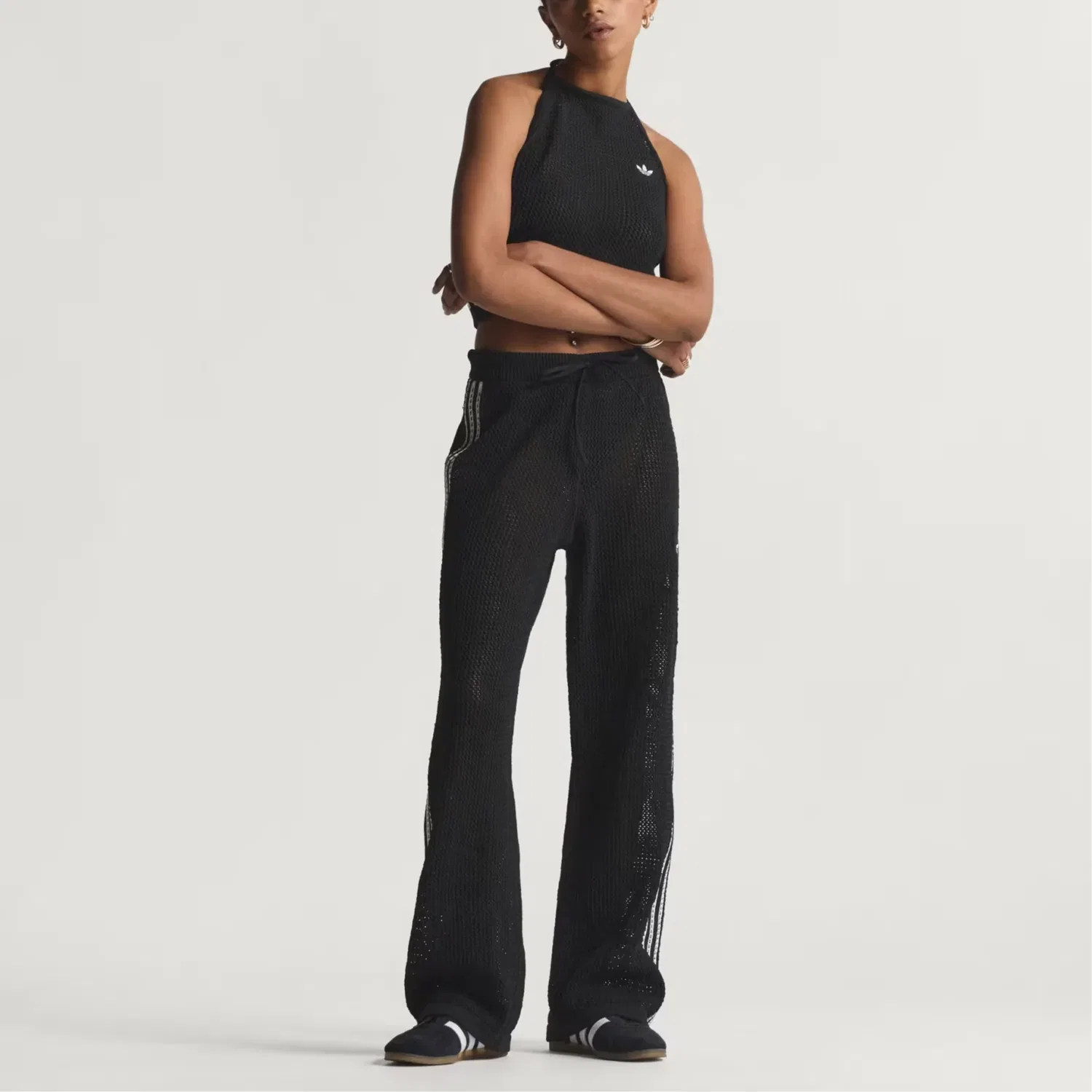 Вязаные спортивные брюки Adidas Originals Firebird, цвет «Черный», KC6494 — фото 2