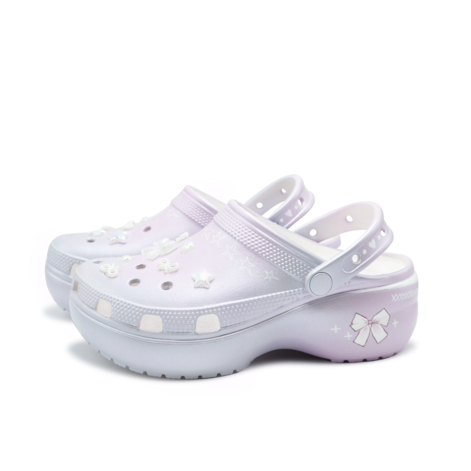 Crocs Классические платформенные клоги для женщин серебристо-розовые, цвет Silver Pink — фото 4