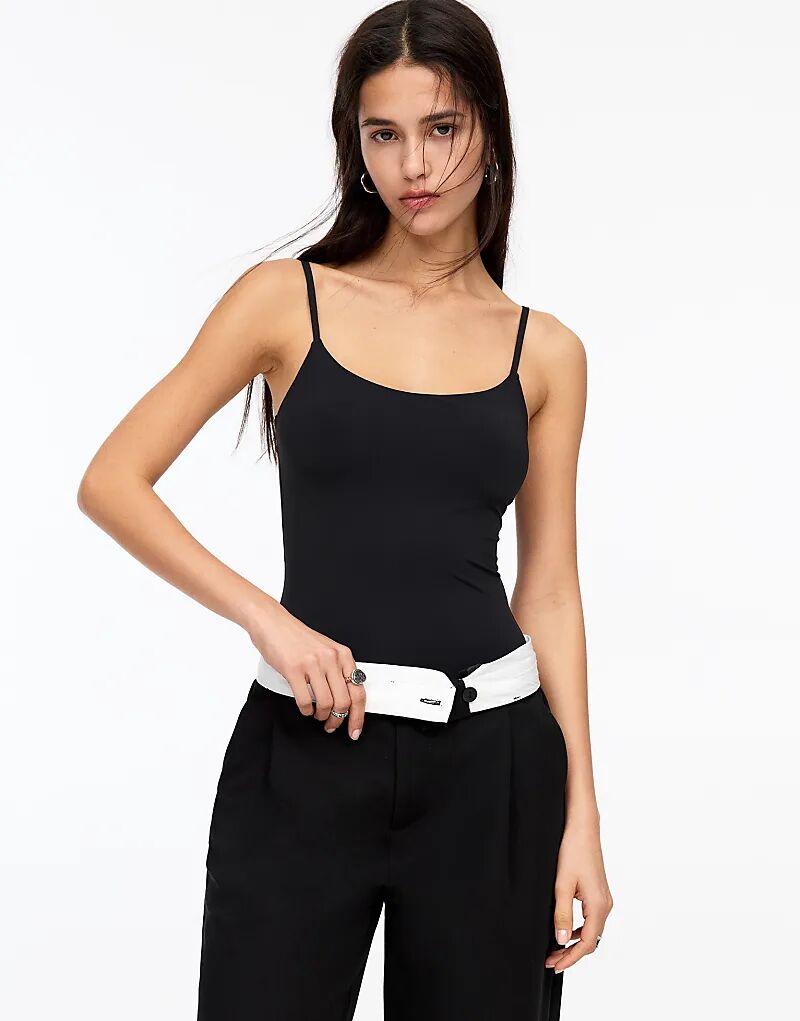 

Боди Pull&Bear из полиамида с бретельками черного цвета
