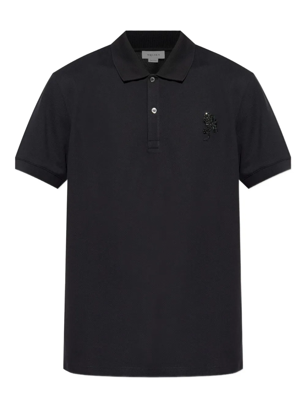 

Декорированная рубашка поло Alexander McQueen, черный