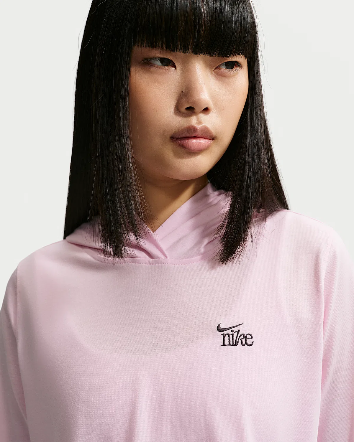Женская легкая худи Nike Sportswear Chill Knit, Pink Foam/Dark Smoke Grey — фото 3