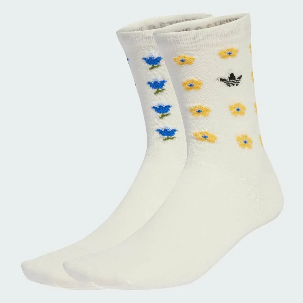 Носки Originals x Liberty London Crew Socks (комплект из 2 пар) Adidas, white — фото 2