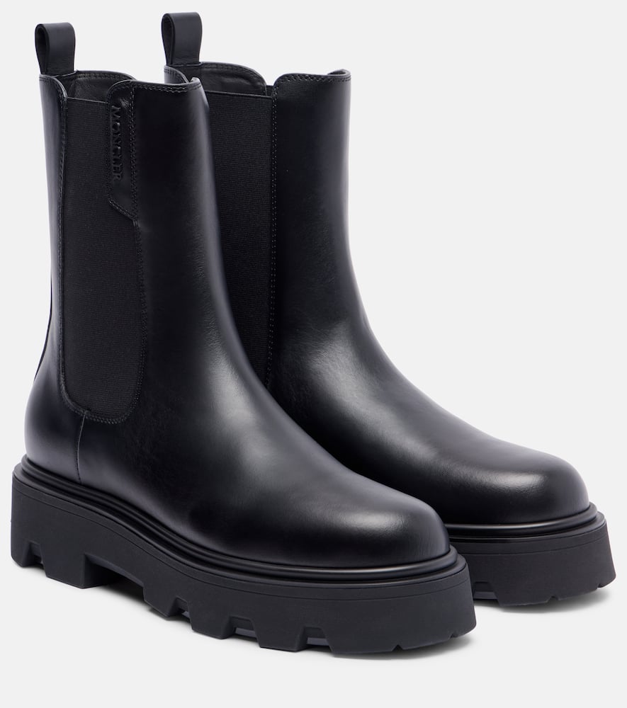 кожаные челси ботинки aurea Moncler