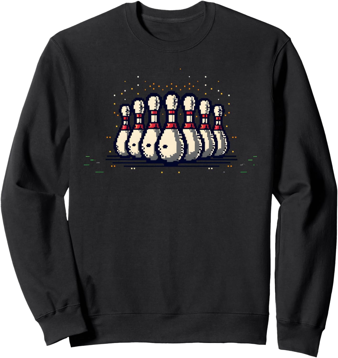 

Толстовка с пиксельной графикой на тему боулинга Nine Pin Bowling Graphic Tees And Gifts, черный