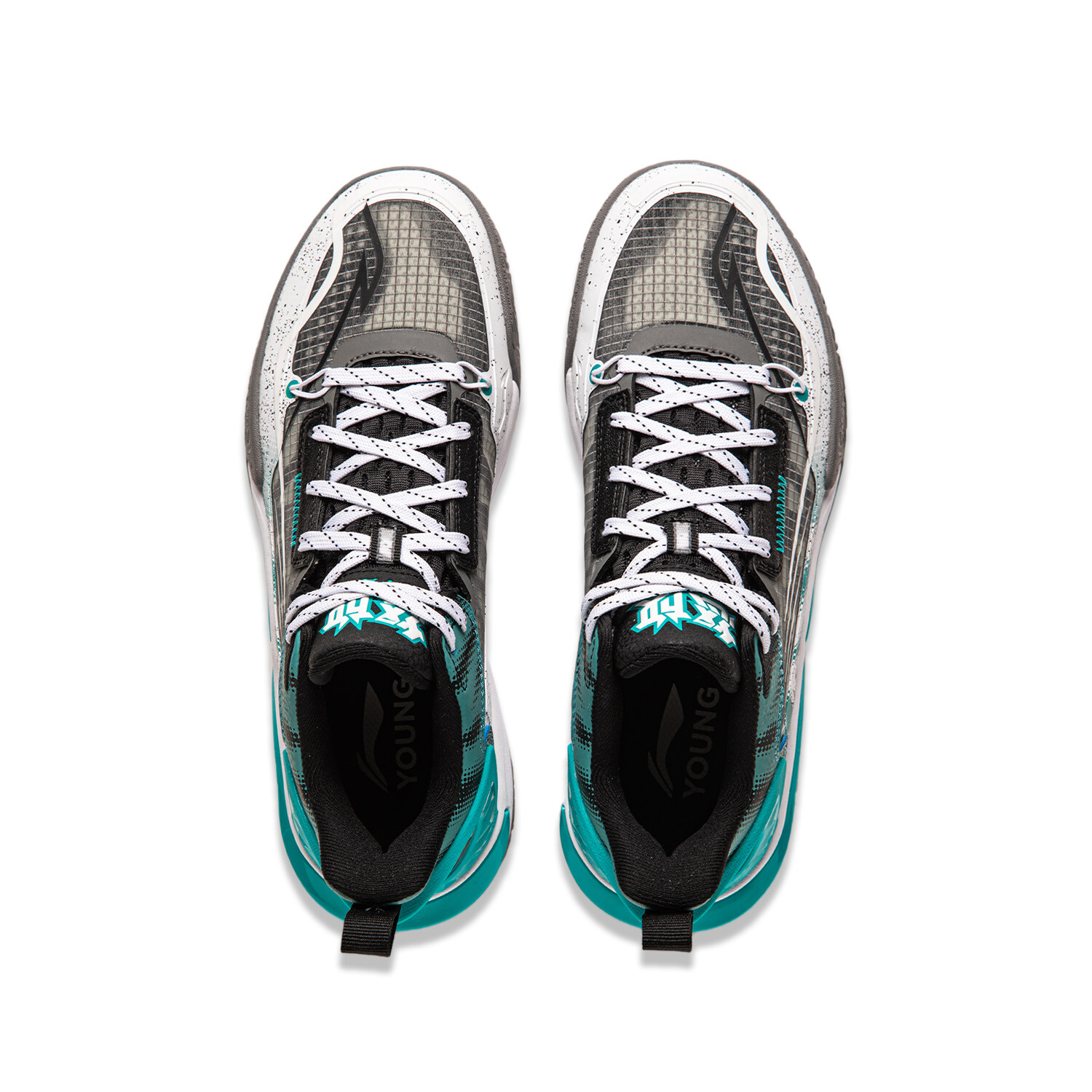 Детские баскетбольные кроссовки GS Low-top Tar Gray/standard White/French Green Lining Young, зеленый — фото 3