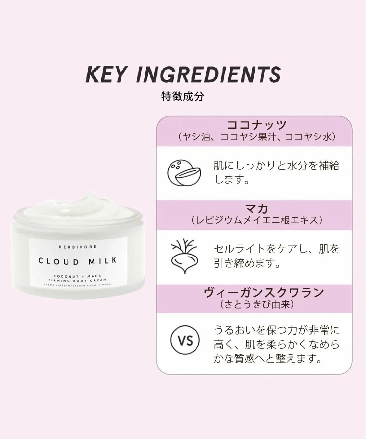 Укрепляющий крем для тела Cloud Milk / На растительной основе, веганский, укрепляющий Herbivore Botanicals, ONE — фото 3
