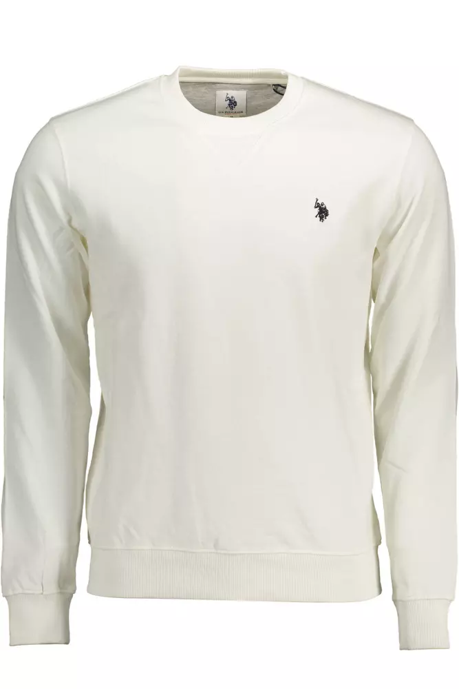 

Белый хлопковый мужской свитер U.S. Polo Assn.