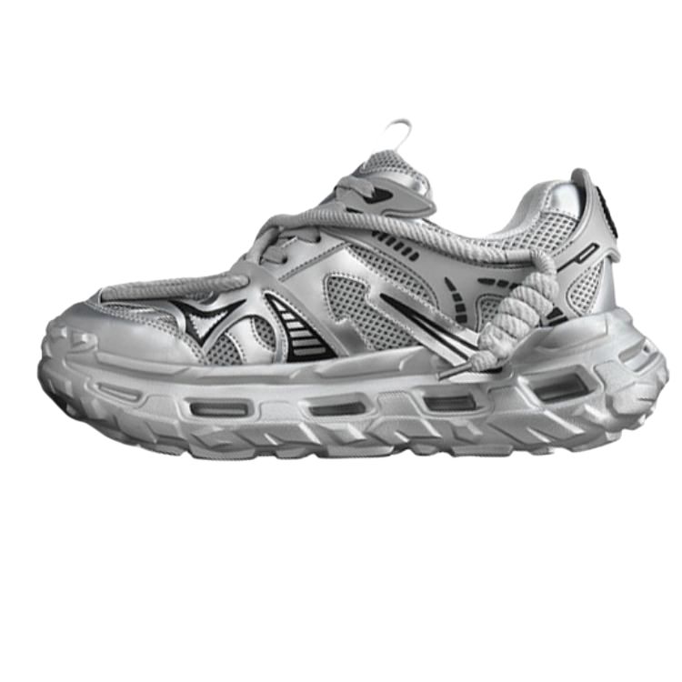 

RORH ROHR Амортизирующие противоскользящие износостойкие низкие массивные кроссовки мужские Space Silver, цвет Space Silver