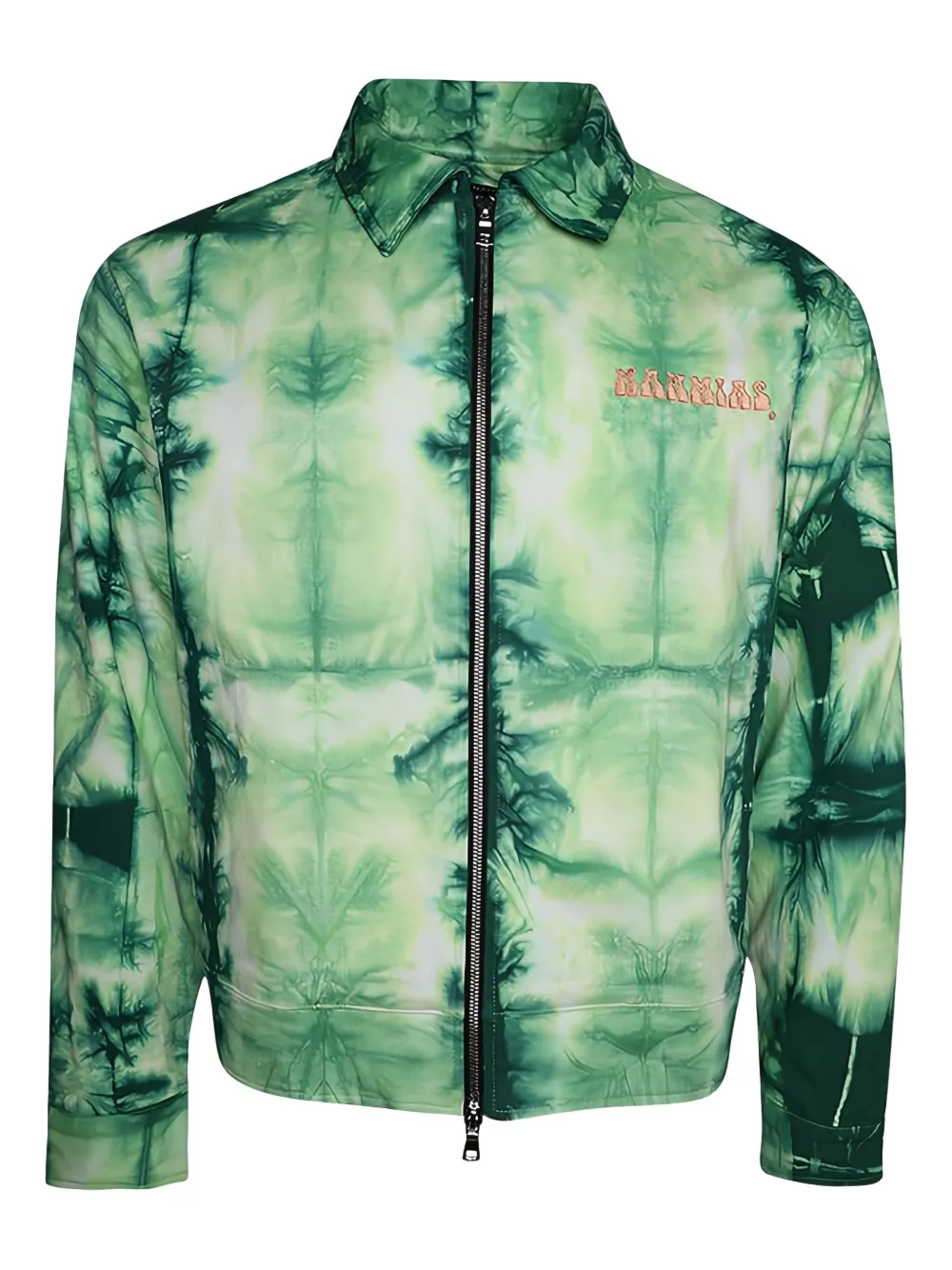 

Воркеры куртка на молнии с эффектом тай-дай Nahmias, зеленый