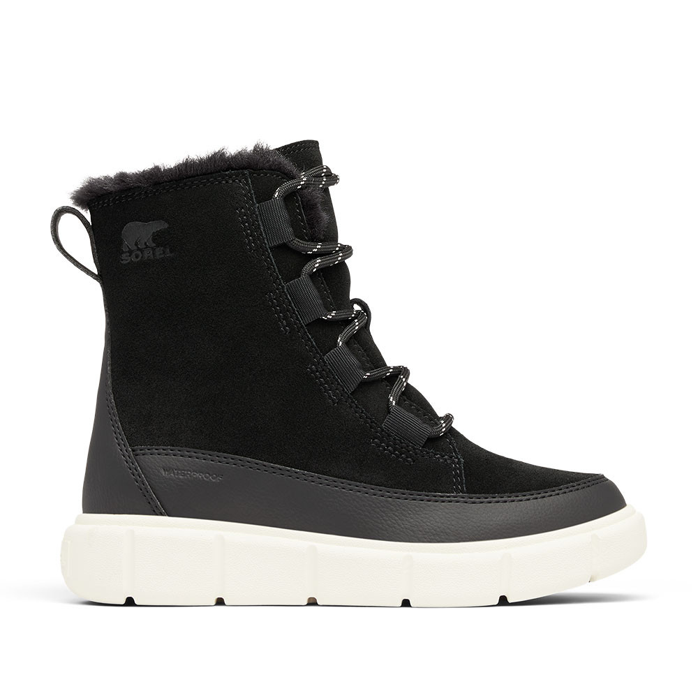 Зимние ботинки Sorel Explorer III на шнуровке (для девочек), Black — фото 2