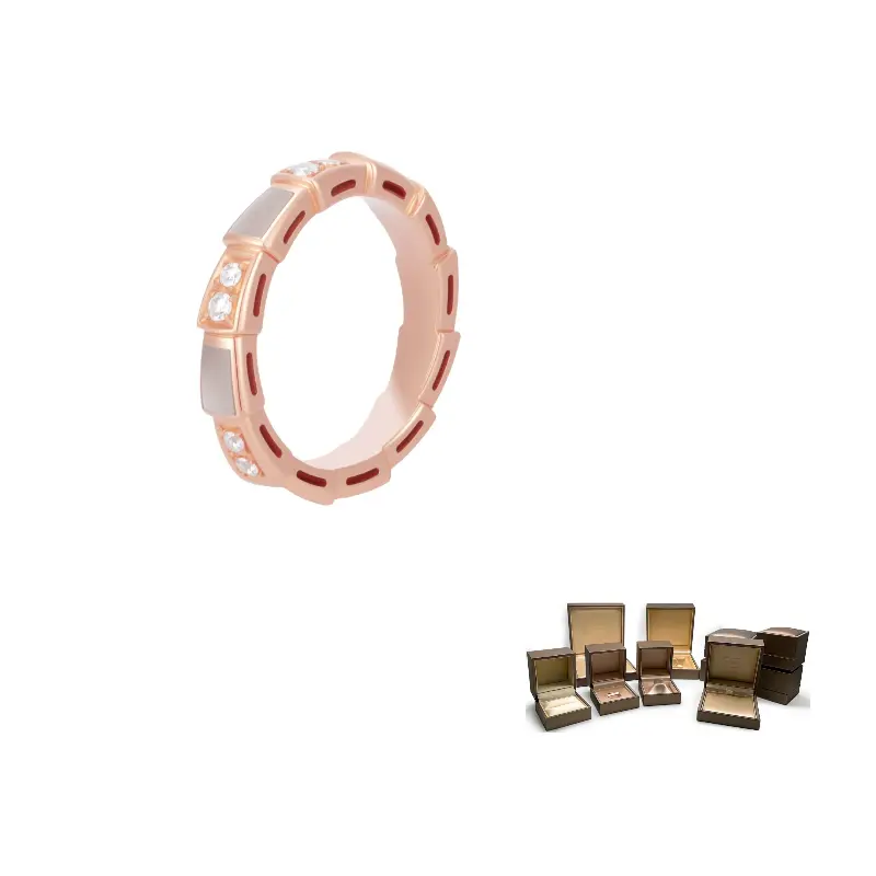 

BVLGARI Кольцо из розового золота 18 карат с перламутром Unisex