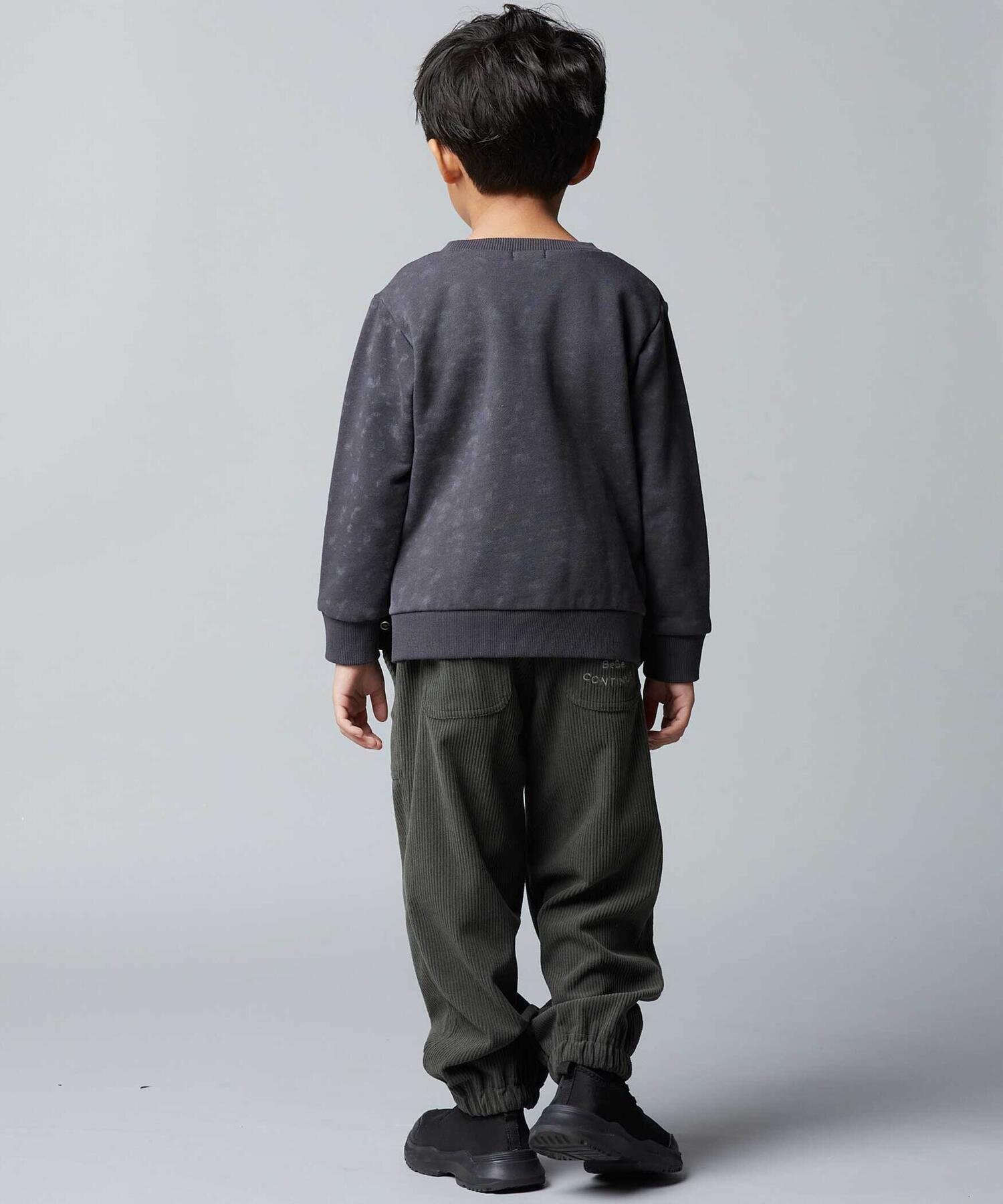 Вязаные вельветовые свободные спортивные брюки (90-150 см) BeBe, Green — фото 3