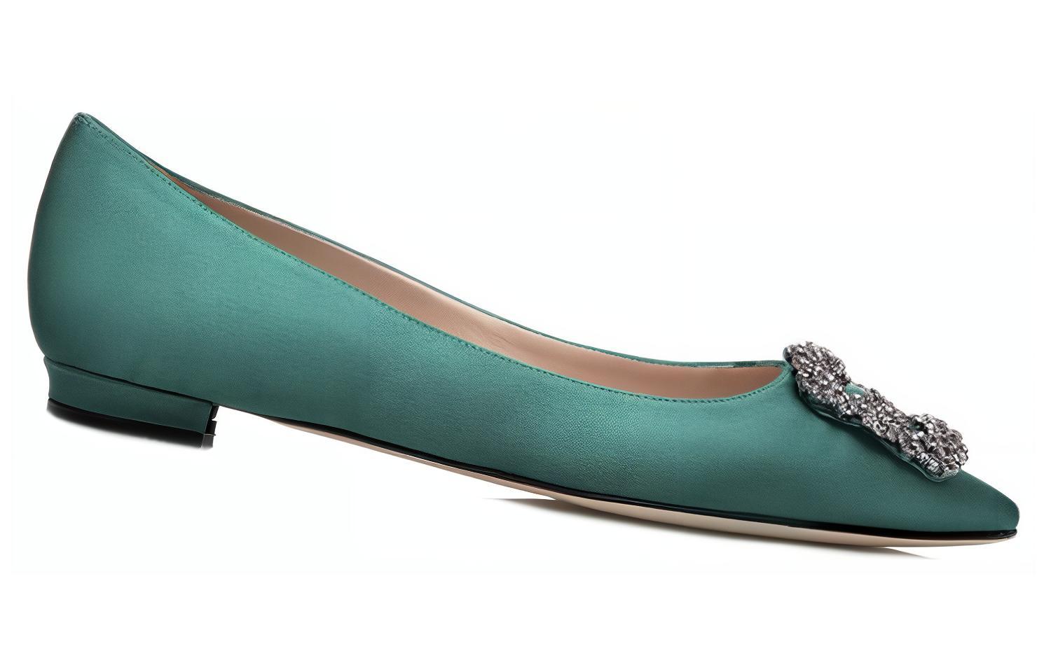 Женские повседневные туфли зеленые MANOLO BLAHNIK — фото 3