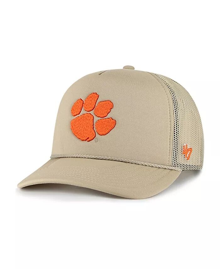 

Мужская кепка цвета хаки Clemson Tigers из пенопласта с сетчатой ​​передней частью Trucker Snapback '47 Brand, коричневый