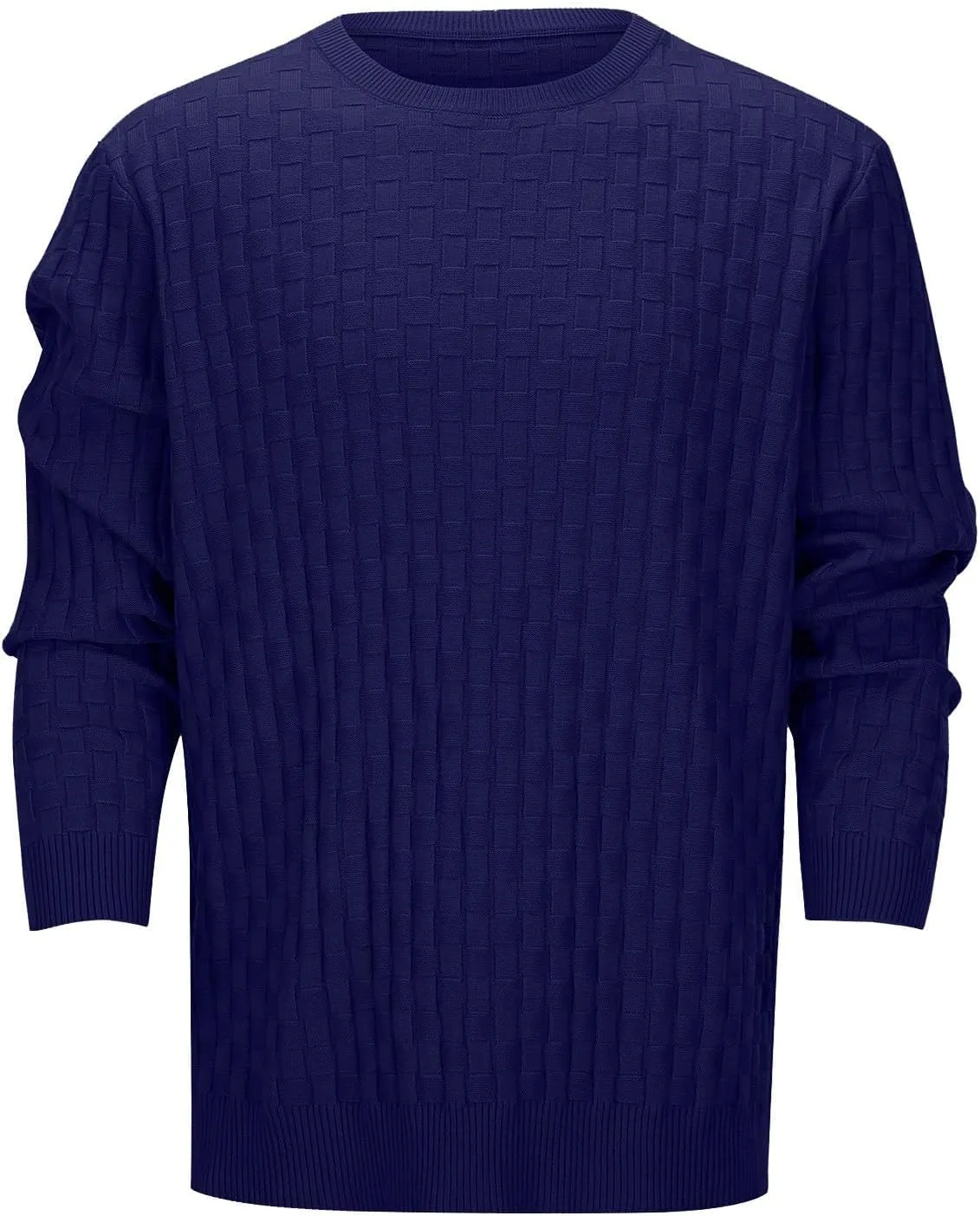 Мужской свитер с длинным рукавом и круглым вырезом, Slim Fit, легкий — фото 2