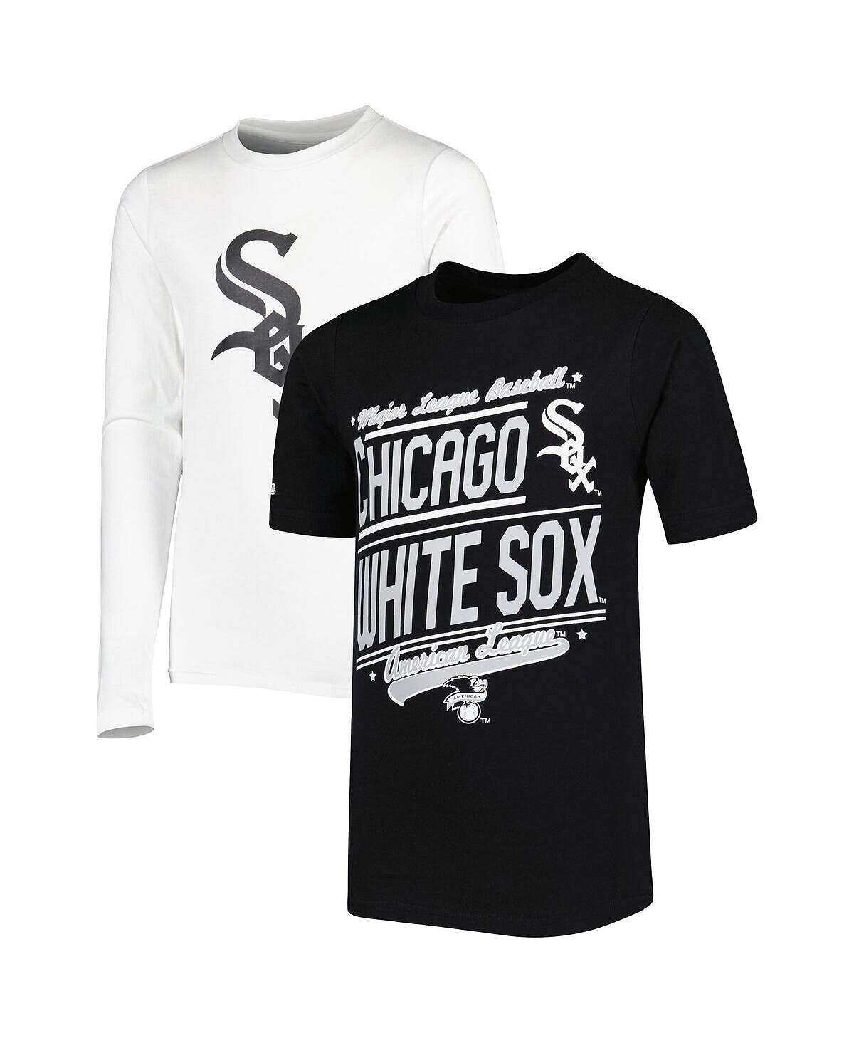 

Комплект футболок Big Boys and Girls Black, White Chicago White Sox Stitches