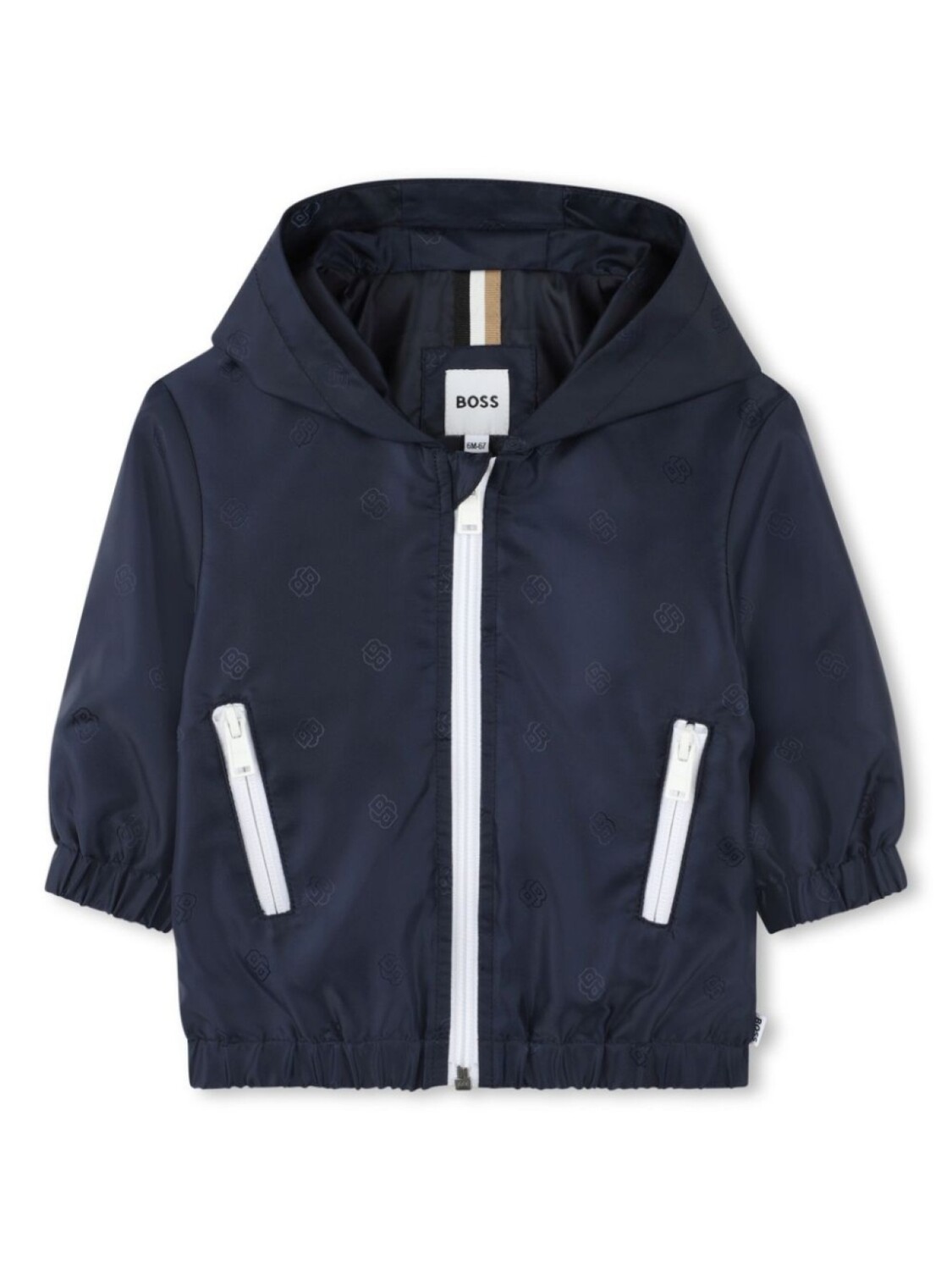 

BOSS Kidswear ветровка с капюшоном, синий