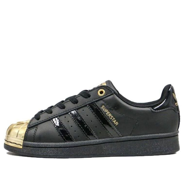 Кроссовки superstar металлический носок Adidas, черный
