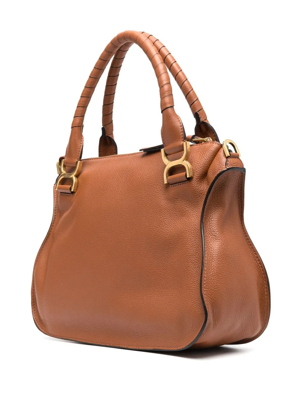 Сумка-тоут Marcie из зернистой кожи CHLOÉ, коричневый — фото 3