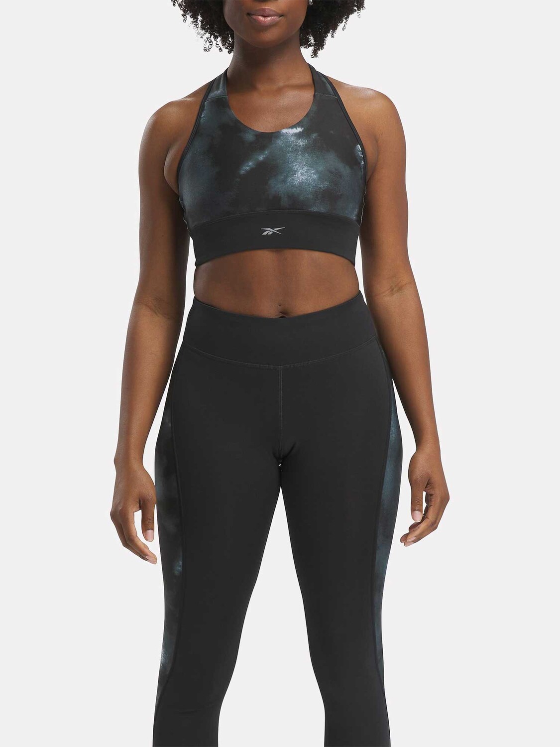

Спортивный бюстгальтер Reebok Running AOP Bra, черный