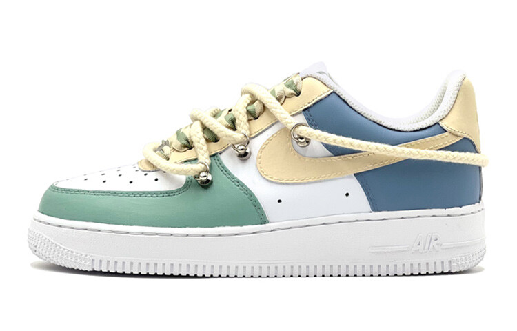 

Кроссовки Nike Air Force 1 Skateboard Shoes Women's Low-Top White/green/blue/beige