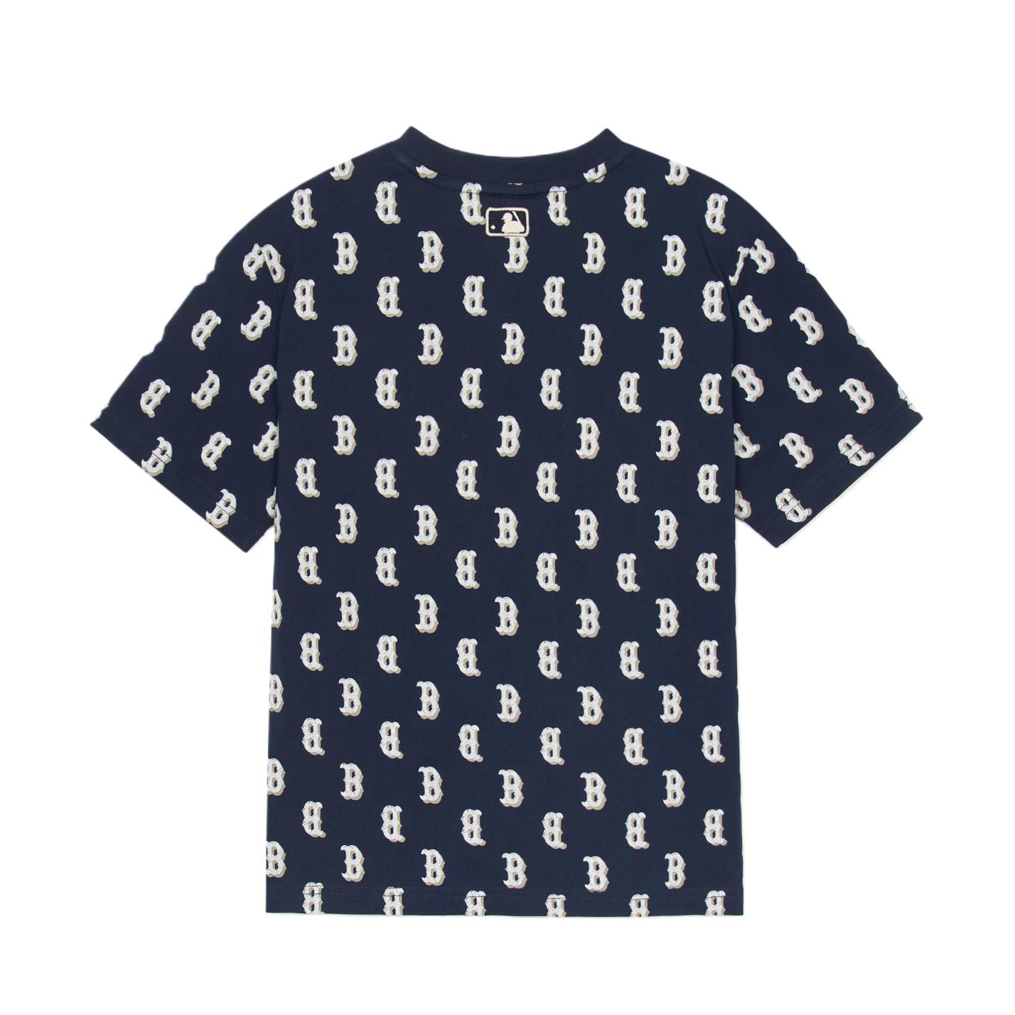 MLB KIDS Футболка с классическим монограммой boston red so ss25 navy blue детская — фото 3